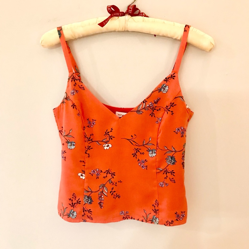 Anthropologie Honey Bunch Floral Orange Camisole Top - Picture 10 of 10